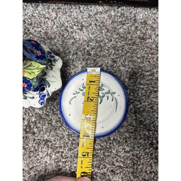 Boleslawiec Polish Pottery Tree Tea Light Luminary W/ Underplate - Picture 7 of 10